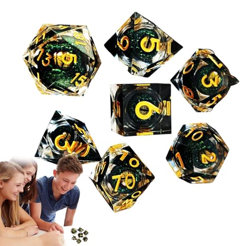 Präzise polyedrische Würfel, einzigartige polyedrische Würfel, Tabletop-Rollenspiel-Abenteuerspiele, leicht, 13 x 8 x 3 cm, für Männer und Frauen, Gamer von Gcerfby