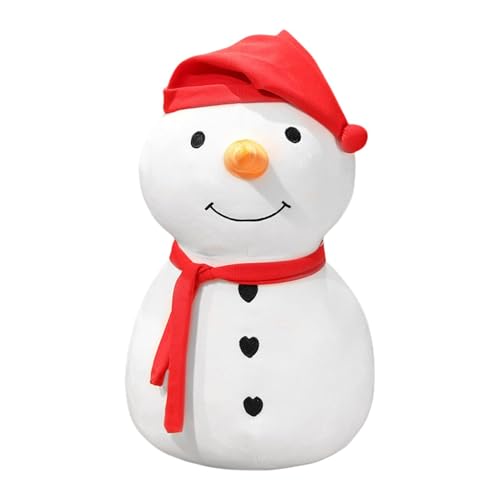 Schneemann Plüschpuppe, Weihnachten Plüschtier, Kuschelige Schneemann Gefüllte Figur, Kuscheliger Winterurlaub Plüsch, Weicher Schneemann Ornament für Sofa & Bett, Saisonale Dekoration für Weihnachten von Gcerfby