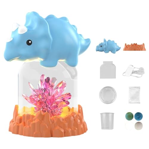 Science Project Kit, Growing Crystal Lab, Educational Learning Set, Cartoon-Themed Design, Eltern-Kind-Kollaborative, Blau/Rosa/Grün für Kindergarten, Vorschüler von Gcerfby