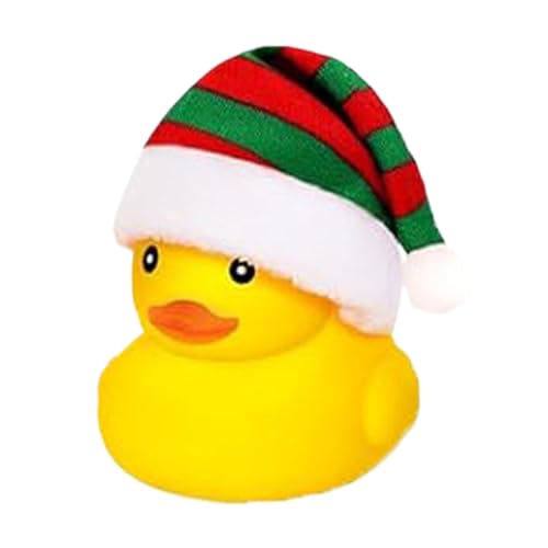 Weihnachts-Gummienten, Bade-Gummi-Enten-Duschspielzeug, Weihnachts-Gummi-Enten-Badespielzeug, sicher und langlebig, schwimmfähig, 1 Stück, für Kinder, Dusche von Gcerfby