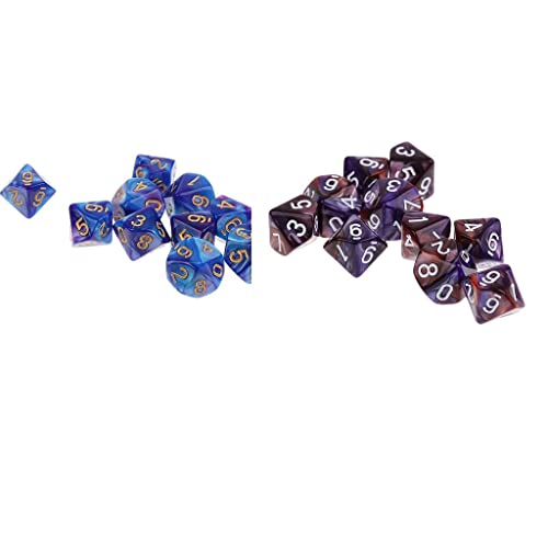 Gcljlmy 10 Stück 16mm D10 Polyhedral Dice Würfel Würfelspiele für Brettspiel, Kartenspiel Gcljlmy 10 Stück 16mm D10 Polyhedral Dice Würfel Würfelspiele für Brettspiel, Kartenspiel von Gcljlmy
