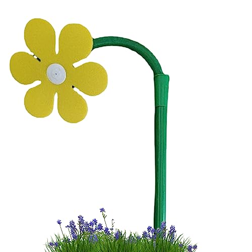 Blumensprinkler für große Flächen niedliche Gartensprinkler tanzende Blumensprinkler mit Wasserrohr -Anpassung für Garten, die Kinder gelb Spielen. Gelb Spielen von Gcroet