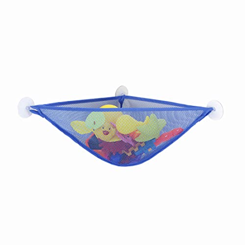 Gcroet Badespielzeug Organizer mit starken Saugnäpfeln Badewanne Spielzeughalter Aufbewahrungsnetz Eckbeutel für Jungen und Mädchen hellblau 1pc. von Gcroet