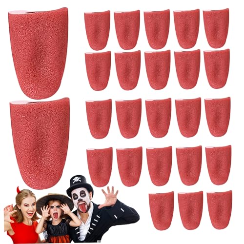 Gcroet Falsche Zunge 25pcs Halloween TPR Realistische Dehnbare falsche falsche Halloween -Requisite für Streichzaubertrick. von Gcroet