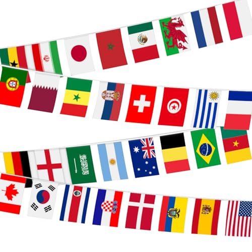 Gcroet Flag -Banner 190 Fuß 200 Flaggen lebendige Landflaggen wasserdichte Banner Banner Fade Resistant International Flags für Party Sport Event Feierlichkeiten, Long.. von Gcroet