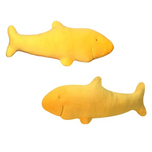 Gcroet Hai Plush 2 PCs süßer Haifisch gefülltes Tier 13.8 '' Hai Kissen weiche Fischkissen für Kinder Sofa Bett Geburtstagsgeschenke Themenparty Dekor. von Gcroet