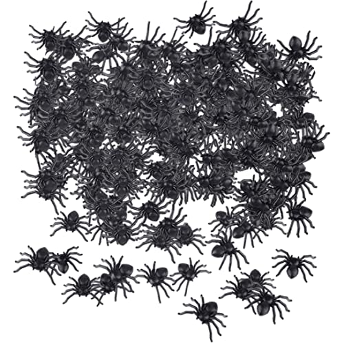 Gcroet Halloween Mini gefälschte Spinnen Plastik Realistische Spinnen Streichprops für Spukhaus 300pcs .. von Gcroet