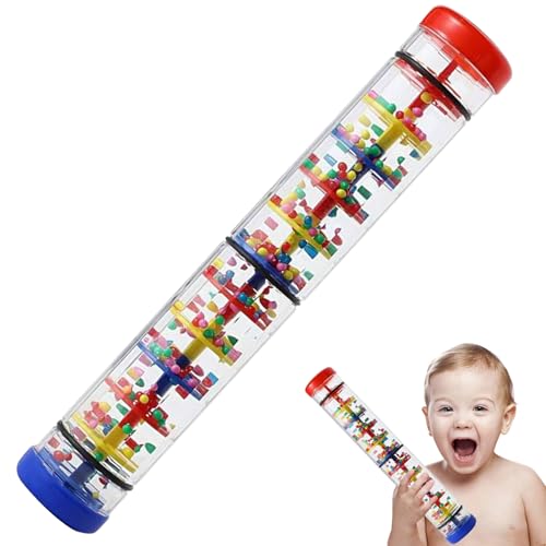 Gcroet Regenmacher 12 Zoll lustiger Regenstick Baby Spielzeug Rassel Röhrchen Rainmaker Spielzeug Baby Plastik Musik Sensorisches auditorisches Instrument .. von Gcroet