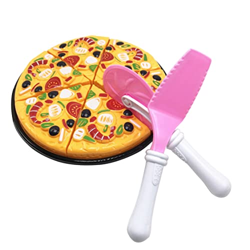 Gcroet Simulative Pizza -Spielzeug Pizza Play Food Set Pizza Kochen und Accessoires Bildungsspielzeug für Kinder 9 PCs ... von Gcroet