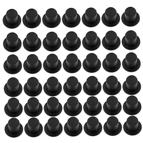 Gcroet Weihnachts -Mini -Top -Hut -Plastik Black Miniatur Top Hut DIY Crafts für Party 50pcs .. von Gcroet