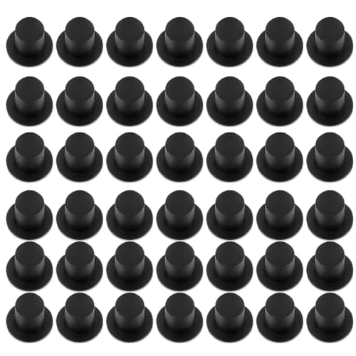 Gcroet Weihnachts -Mini -Top -Hut -Plastik Black Miniatur Top Hut DIY Crafts für Party 50pcs. von Gcroet