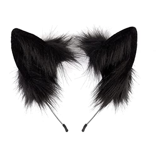 Katzenohren Stirnband, Fashion Cat Ohrs Haar Hoop, niedliche Katzenohren Hair Band für Frauen Girls Cat Cosplay Halloween Headwear Food Dress Party Schwarz. von Gcroet