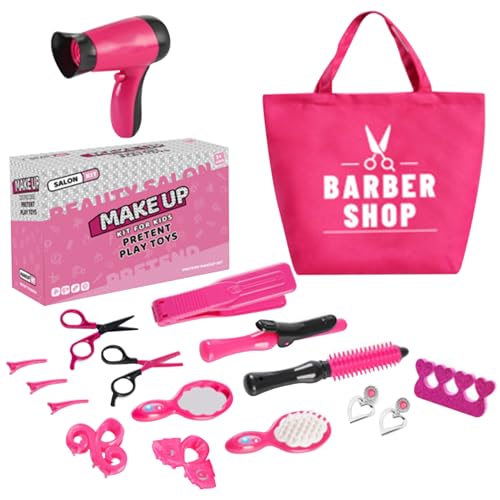 Kids Friseur Set niedliche Friseursalon Spielzeug für Mädchen tun Spielen Spielzeug realistische Kinder Friseurset Spielen mit Spielzeughairdryer, Mirror und anderen Accessoires für Kinder Rolle von Gcroet