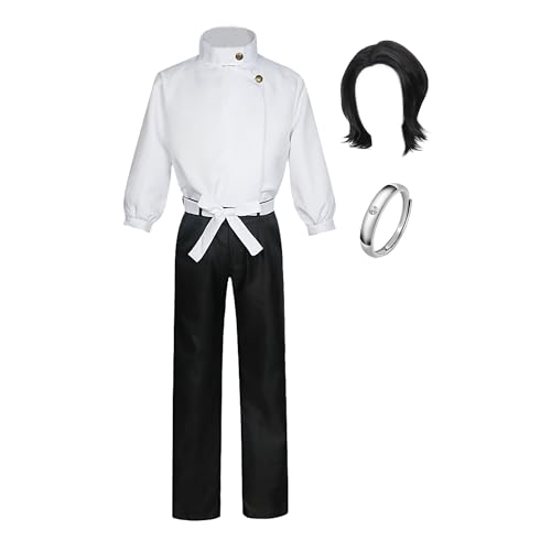 Gcufoyae Yuta Okkotsu Cosplay Kostüm Yuta Okkotsu Uniform Yuta Okkotsu Perücke Komplettset Halloween Outfit von Gcufoyae