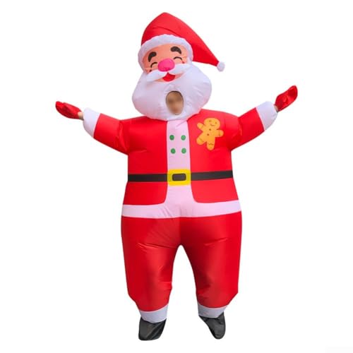 Erwachsene Weihnachten Santa Claus Kostüm Aufblasbares Kostüm Lustiges Weihnachten Santa Claus Kostüm Party Rollenspiel Kostüm Fancy Kostüm Bühnenauftritt Kostüm von Gdfnmogo