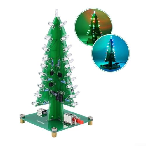 Unleash the Holiday DIY 3D-LED-Blitzschaltungs-Set für Weihnachtsbaum (3 Farben) von Gdfnmogo