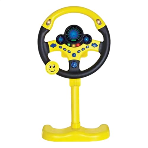 25x49 Cm Kinder Lenkrad Spielzeug Für Auto, Spielzeug Lenkrad Für Auto Beifahrer, Simulierter Fahrcontroller, Fahrsimulations-Lenkradspielzeug Mit Licht, Musik Und Sound, Auto Simulation Spielzeug von Gdnhovfnxe