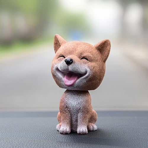 9,5x6 cm Wackelfigur Auto Nette Nicken Schütteln Kopf Hund Puppe Verzierungen Auto Interieur Innendekoration Bobblehead Wackelkopf Dashboard Schaukelkopf Harz Hunde Action Figur Zum Sammeln von Gdnhovfnxe