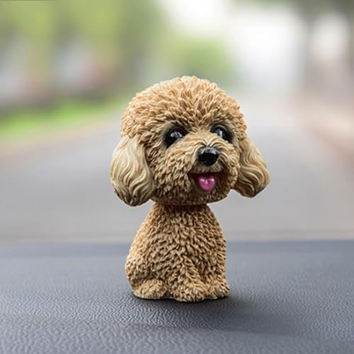 9,5x6 cm Wackelfigur Auto Nette Nicken Schütteln Kopf Hund Puppe Verzierungen Auto Interieur Innendekoration Bobblehead Wackelkopf Dashboard Schaukelkopf Harz Hunde Action Figur Zum Sammeln von Gdnhovfnxe