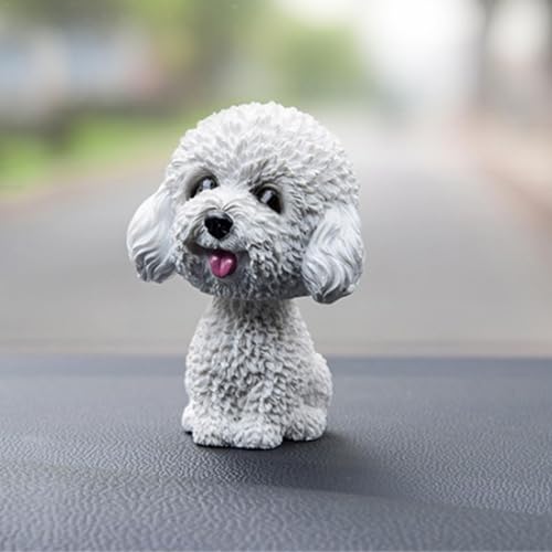 9,5x6 cm Wackelfigur Auto Nette Nicken Schütteln Kopf Hund Puppe Verzierungen Auto Interieur Innendekoration Bobblehead Wackelkopf Dashboard Schaukelkopf Harz Hunde Action Figur Zum Sammeln von Gdnhovfnxe