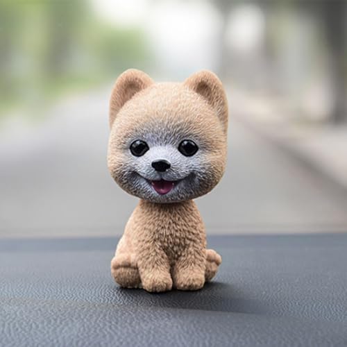 9,5x6 cm Wackelfigur Auto Nette Nicken Schütteln Kopf Hund Puppe Verzierungen Auto Interieur Innendekoration Bobblehead Wackelkopf Dashboard Schaukelkopf Harz Hunde Action Figur Zum Sammeln von Gdnhovfnxe