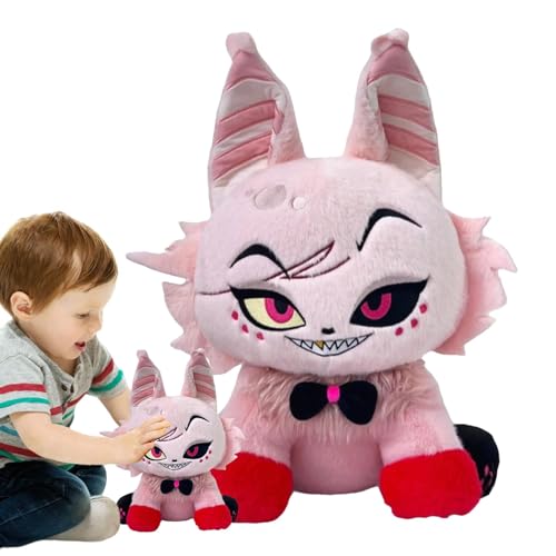 Gdnhovfnxe Husk Plüschtier, Hazbins Hotel Plush, 45cm Devil Plush Cat, Plush Doll Soft Plush Stuffed Pillow Doll, Cursed Cat Alastor, Süßes Niedliche Alastor Stofftier Plüsch Geschenke for TV Fans von Gdnhovfnxe