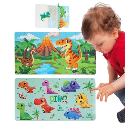 Gdnhovfnxe Tier-Puzzle-Spielzeug, Tier-Puzzles für Kinder, Holzpuzzlespielzeug für Kinder, Niedliches Puzzle-Brett, Cartoon-Tier-Puzzles für Feinmotorik und Fantasie von Gdnhovfnxe