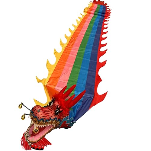 Spinndrachen Poi,. Dragon Poi Fitness Streamer Ribbon Flag, Flowy Dragon Dance Dekorationen, Rhythmic Shaking Staff Poi for Kunsthandwerk, Sportspielspielzeug Waschbare Performance-Requisiten(Style1,6 von GeOinQL