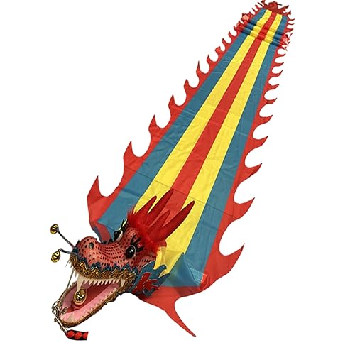 Spinndrachen Poi,. Dragon Poi Fitness Streamer Ribbon Flag, Flowy Dragon Dance Dekorationen, Rhythmic Shaking Staff Poi for Kunsthandwerk, Sportspielspielzeug Waschbare Performance-Requisiten(Style2,8 von GeOinQL