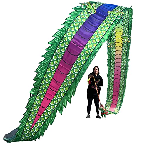 Spinndrachen Poi,. Rhythmischer Seidendrachentanz for Männer und Frauen, waschbares Fitness-Shaking-Poi-Spinning, fließendes Ribbon-Tänzer-Wurfstreamer-Set for Strandaktivitäten(8 m/26ft long) von GeOinQL