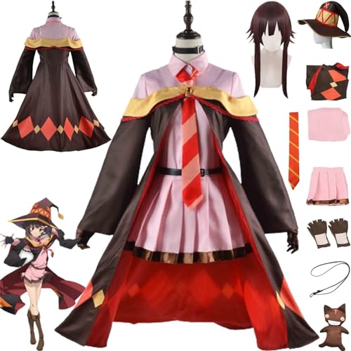 Anime KonoSuba Gottes Segen auf dieser wunderbaren Welt Megumin Cosplay Kostüm Kleid Uniform für Fans von GeRRiT