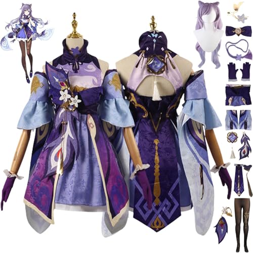 Genshin Impact Game Keqing Cosplay Kostüm Outfits Party Kostüme Cosplay Kleidung für Erwachsene Frauen von GeRRiT