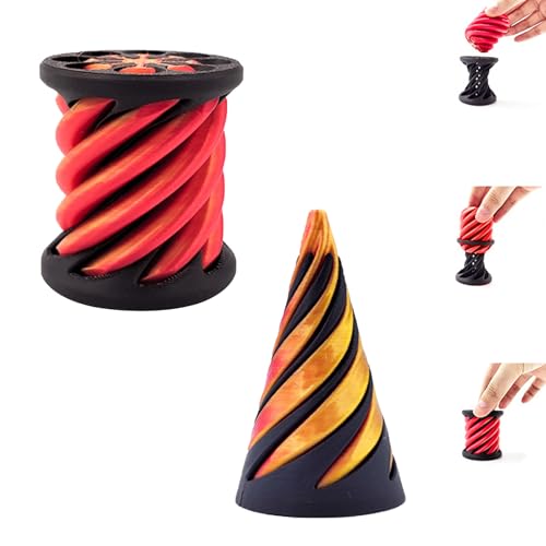 2 Pcs Impossible Pyramid Passthrough Sculpture Cone Spiral Cone Fidget Toy Anxiety Relief Spiral Cone Toy Impossible Pyramid Passthrough Sculpture Minis Ägyptische Pyramide Ausstellung Statue Antique von Geaanen