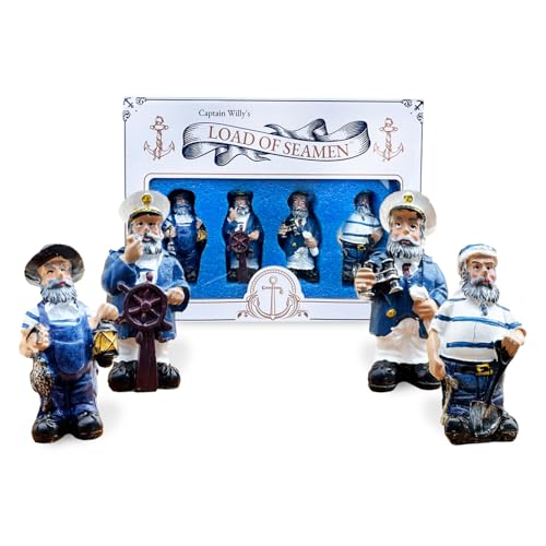 Load of Seamen Sailor Figuren Captain Willy Gag Geschenk für Erwachsene Seltsame Segeln Geschenke für Meeresliebhaber Harzfiguren Weiße Elefant Ideen von Gears Out