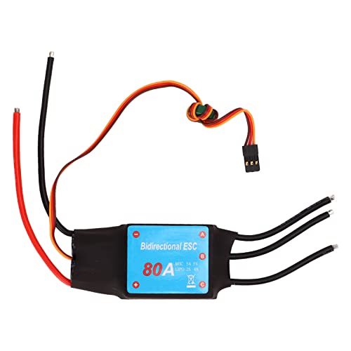 Gearwell 80A bürstenloser ESC, RC-Boot bürstenlos, ESC 80A bürstenlos, 5V 5A BCE-Ausgang, multifunktional, ESC-Geschwindigkeitsregler für RC-Boot-Unterwasserpropeller von Gearwell