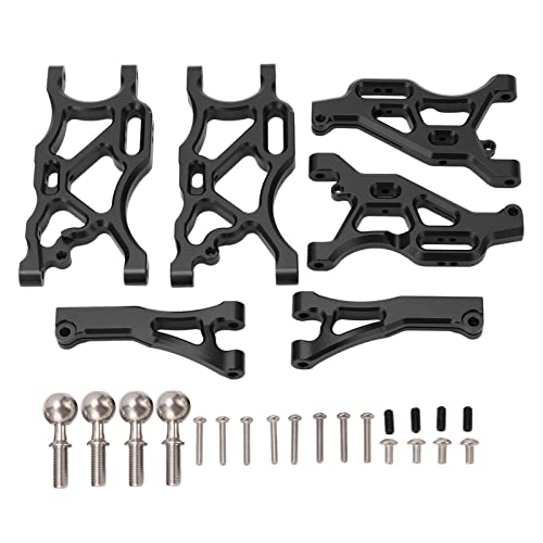 Gearwell RC-Aufhängungsarm-Set, Aluminiumlegierung, vorne und hinten, Schwingen-Set mit Kugelkopf für ARRMA Felony 1/7 Limitless, für Infraction 6S, für Typhon 6S 1/8 RC Car (Black) von Gearwell