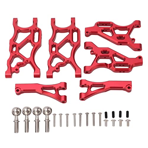 RC-Aufhängungsarm-Set, Aluminiumlegierung, vorne und hinten, Schwingen-Set mit Kugelkopf für ARRMA Felony 1/7 Limitless, für Infraction 6S, für Typhon 6S 1/8 RC Car (Red) von Gearwell