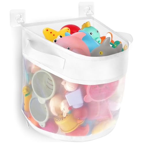 Badewannenspielzeug Aufbewahrung,Badespielzeug-Netz,Badespielzeug Aufbewahrung,Babybett Organizer,Wannenablage,Badewannenspielzeug Mesh Tasche.Ideal für das Aufbewahrung Badezimmer der Familie. von Gebrazy