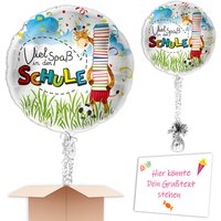 Ballongruß Ballon Einschulung "Viel Spaß in der Schule" mit Heliumfüllung von Geburtstagsfee