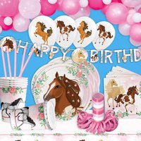 Beautiful Horses - Mottopartyset XL, 136-teilig von Geburtstagsfee