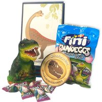 Dinosaurier Geschenkset, 6-tlg. mit Spardose, Sticker, Tattoos uvm. von Geburtstagsfee