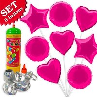 Helium Ballongas Set Pink, 10tlg von Geburtstagsfee