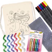 Mermaid Beutel bemalen Set-Größe: Set für 6 Kids von Geburtstagsfee