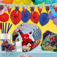 Spiderman - Mottopartyset XL, 138-teilig von Geburtstagsfee