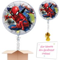 Spiderman XXL Bubble Ballon Geburtstagsgruß, Ø 56cm von Geburtstagsfee