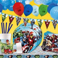 The Avengers - Mottopartyset XL, 129-teilig von Geburtstagsfee