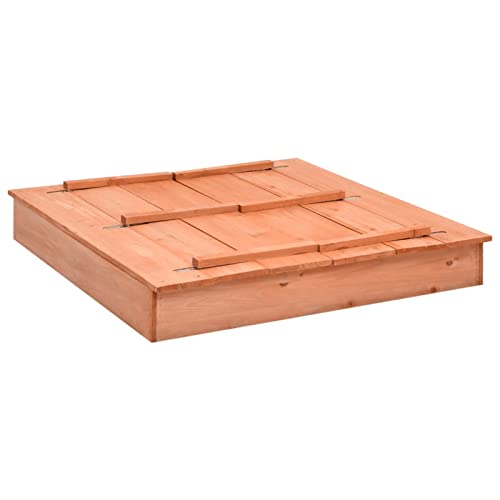 Gecheer Sand-Holzkasten Sandboxen Sandkasten Holzsandkasten 95×90×15 cm,Sandkiste Spielgeräte Mit einer Nylonfolie,Deckel kann in 2 Sitzplätzen verwandelt werden,Maximales Benutzergewicht:50 kg von Gecheer