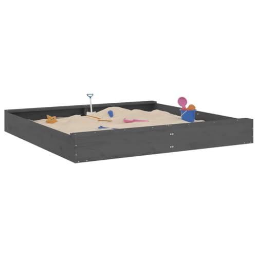 Gecheer Sandkasten, Garten Spielhaus, Sandbox, Holzsandkasten mit Sitzen Quadratisch von Gecheer