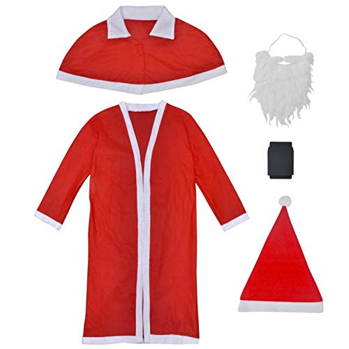 Gecheer Weihnachtskostüm Weihnachtsmann Mantel Kostüm-Set Santa Costume Weihnachtsmann Santa Claus von Gecheer