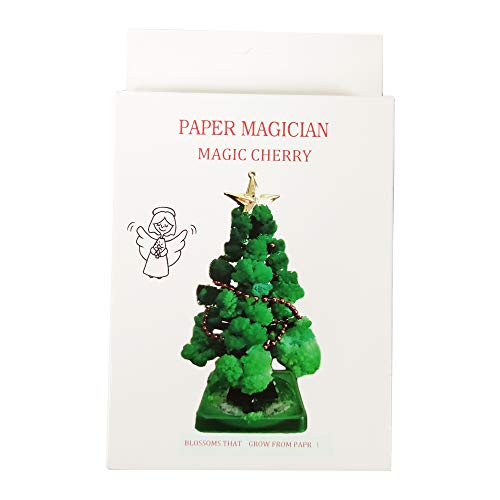 Geduochn 1 Stück Mini-Weihnachtsbaum, magischer Papier-Baum, DIY Kristall-Züchtungs-Set, Dekoration, Spielzeug, Neuheit, Jungen Mädchen, Wissenschafts-Kits und Spielzeuge, Lernanleitung von Geduochn